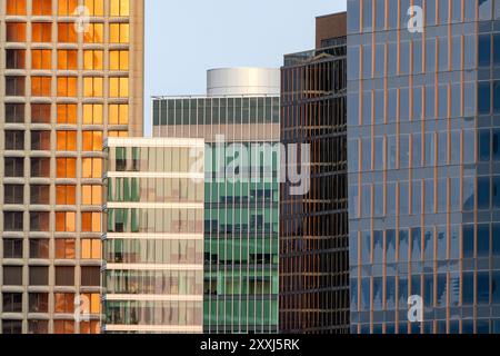 Colorful abstract cityscapes in Vancouver, British Columbia, Canada Stock Photo