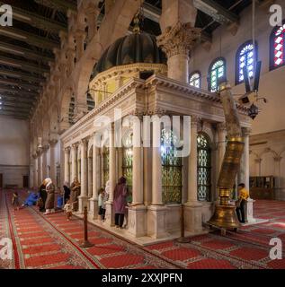 Mosque Head Interior of the Umayyad mosque and its shrine of John the Baptist in ...
