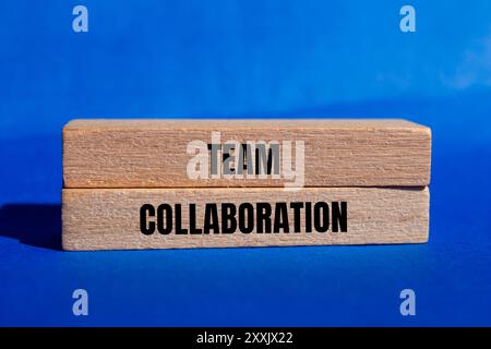 Operational efficiencymessage written on wooden blocks with blue background. Conceptual operational efficiency symbol. Copy space. Stock Photo