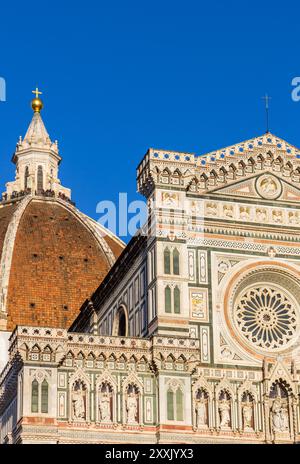 Dome and facade of the historic cathedral in Florence, Italy Stock Photo