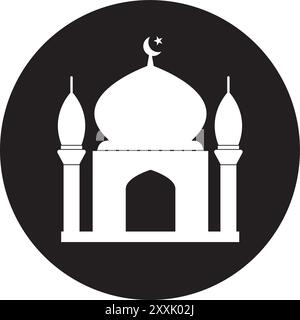 mosque icon vector illustration logo design Stock Vector