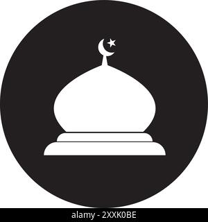 mosque icon vector illustration logo design Stock Vector