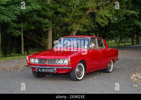 1966 60s sixties 1978 cc Red Rover 2000; Classic and Vintage cars on display at Stanley Park Blackpool, UK Stock Photo