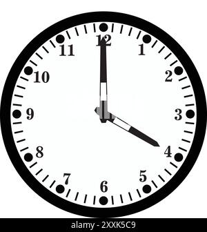 Vector Watch 4:00 Stock Vector