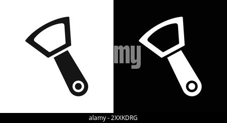 bottle opener icon logo sign vector outline in black and white color Stock Vector