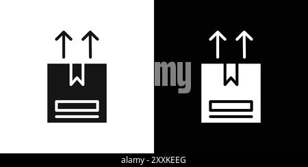 distribution icon logo sign vector outline in black and white color Stock Vector