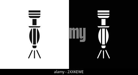 fire sprinkler icon logo sign vector outline in black and white color ...