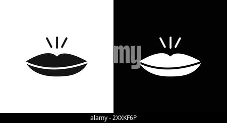Herpes virus icon logo sign vector outline in black and white color Stock Vector