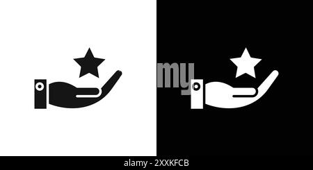 Loyalty Program icon logo sign vector outline in black and white color Stock Vector