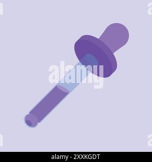 eye dropper pipette vector icon. eye dropper pipette chemistry tool. pipette dropper education Stock Vector