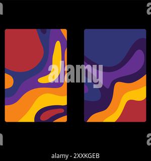 The colors seem to flow and intertwine creating a dynamic and eye catching composition The overall effect is one of energy movement and abstract beaut Stock Vector