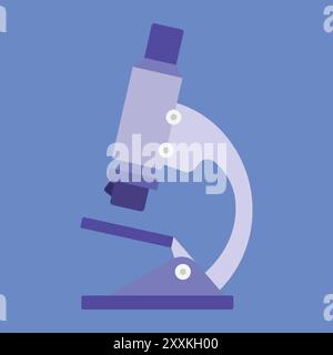 microscope vector icon. chemistry lab microscope vector. microscope school education Stock Vector