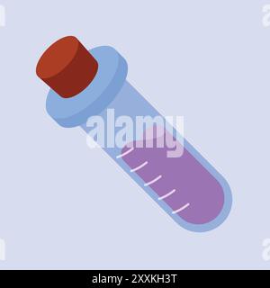 Test Tube icon vector. test tube chemistry vector. test tube chemical education illustration Stock Vector