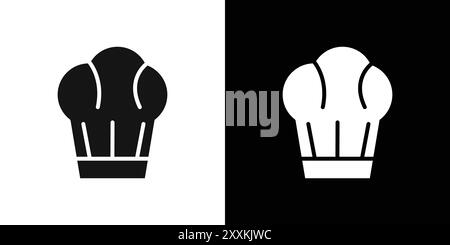 toque icon logo sign vector outline in black and white color Stock Vector