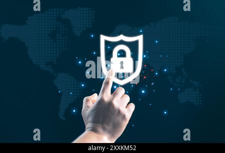Cybersecurity ensures the privacy of digital information by implementing advanced concepts like encryption and secure networks in modern technology. c Stock Photo