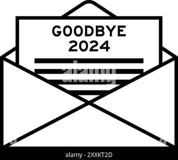 Envelope and letter sign with word goodbye 2023 as the headline Stock Vector