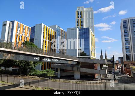 Canal Basin walkway in Coventry Stock Photo