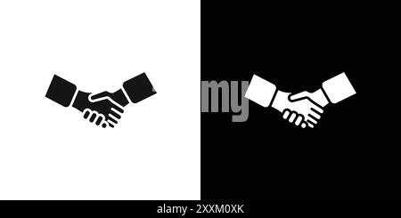 Commitment icon Vector symbol or sign set collection in black and white outline Stock Vector