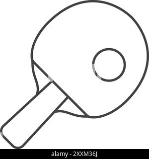 Ping pong icon in flat style. Racket and ball vector illustration on isolated background. Table tennis sign business concept. Stock Vector