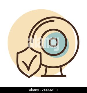 Home security camera vector icon. Cctv camera sign. Security sign. Graph symbol for your web site design, logo, app, UI Stock Vector