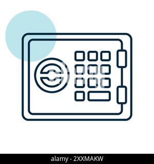 Bank safe vector icon. Security sign. Graph symbol for your web site design, logo, app, UI Stock Vector