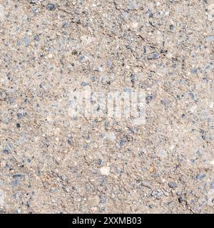square background - surface of old concrete with black pebble road close up Stock Photo