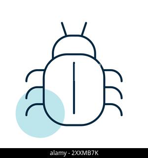 Software or program bug vector icon. Security sign. Graph symbol for your web site design, logo, app, UI Stock Vector