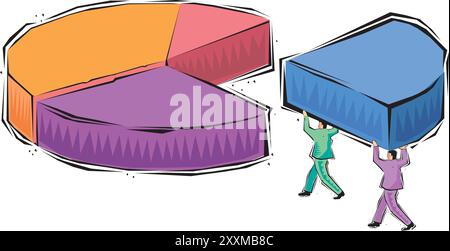 Business data market elements dot bar pie charts diagrams and graphs flat icons set isolated vector illustration. Stock Vector