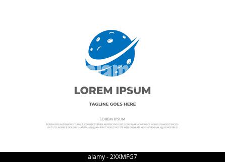 Simple Minimalist Planet Earth World Globe Logo Design Vector Stock Vector