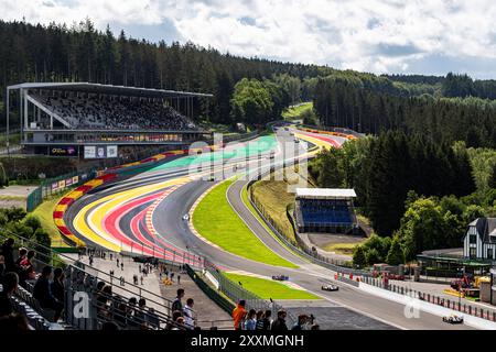 Francorchamps, Belgium, 25 August 2024, Race start during the 4 Hours of Spa-Francorchamps, 4th round of the 2024 European Le Mans Series at Circuit de Spa-Francorchamps (Belgium), on 25 August 2024- Photo Kristof Vermeulen - Credit Kristof Vermeulen/Alamy Live News Stock Photo