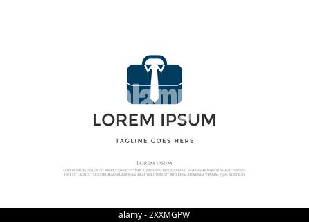 Business Bag with Tie for Fashion Logo Design Vector Stock Vector