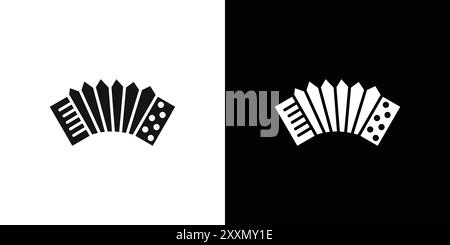 accordion icon vector logo set collection or bundle pack group Stock Vector