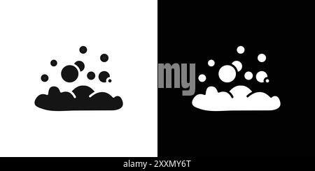 Bubbles and foam icon vector logo set collection or bundle pack group Stock Vector