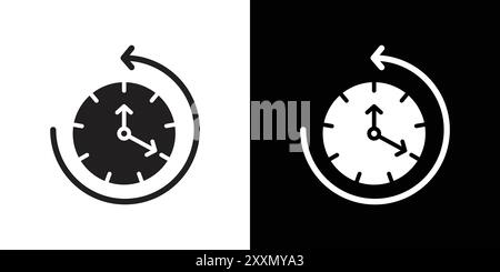 counterclockwise rotation icon vector logo set collection or bundle pack group Stock Vector