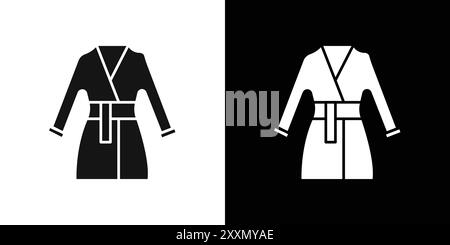 bathrobe icon vector logo set collection or bundle pack group Stock Vector