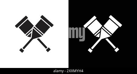 crutches icon vector logo set collection or bundle pack group Stock Vector