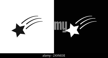 Falling Star Icon vector logo set collection or bundle pack group Stock Vector