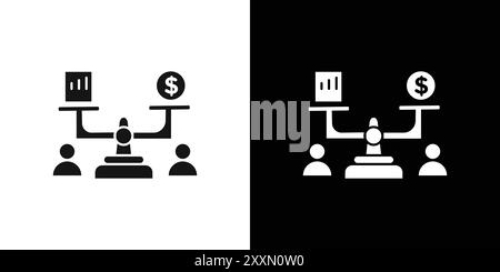 Debt holders icon vector logo set collection or bundle pack group Stock Vector