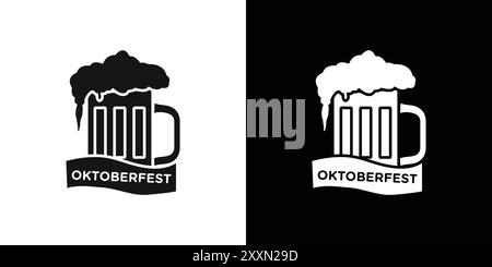 oktoberfest icon vector logo set collection or bundle pack group Stock Vector