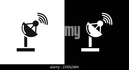 Satellite apparatus icon vector logo set collection or bundle pack group Stock Vector