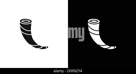 Shofar icon vector logo set collection or bundle pack group Stock Vector