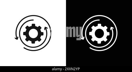 processing icon vector logo set collection or bundle pack group Stock Vector