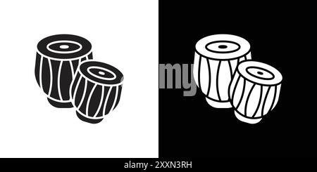 Tabla icon vector logo set collection or bundle pack group Stock Vector