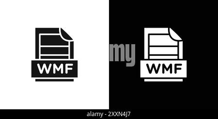WMF File Document Icon vector logo set collection or bundle pack group Stock Vector