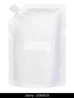 White Stand-Up Pouch with Cap Stock Photo