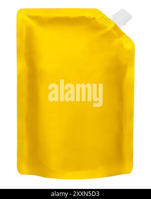 Gold Stand-Up Pouch with Spout Cap Stock Photo