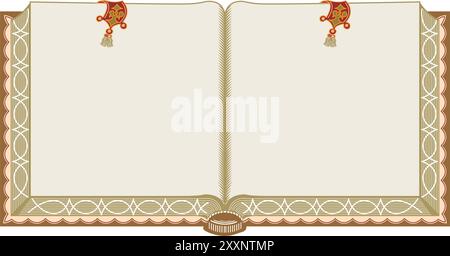Vintage Open old book isometric icon 3d vector illustration vector Stock Vector