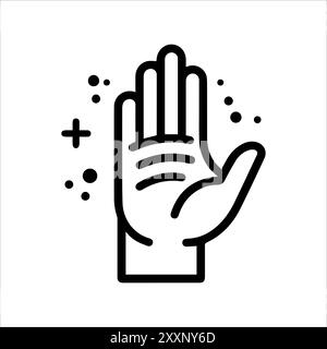Hand Wash icon or modern line symbol. Vector line art and icon design with bold outline. Black and white Pixel Perfect minimalistic symbol isolated wh Stock Vector