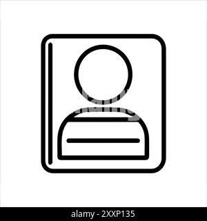 User Folder icon or modern line symbol. Vector line art and icon design with bold outline. Black and white Pixel Perfect minimalistic symbol isolated Stock Vector