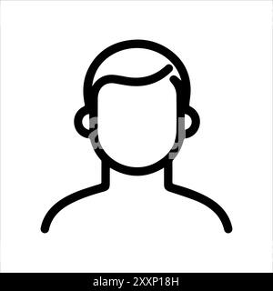 User Information icon or modern line symbol. Vector line art and icon design with bold outline. Black and white Pixel Perfect minimalistic symbol isol Stock Vector